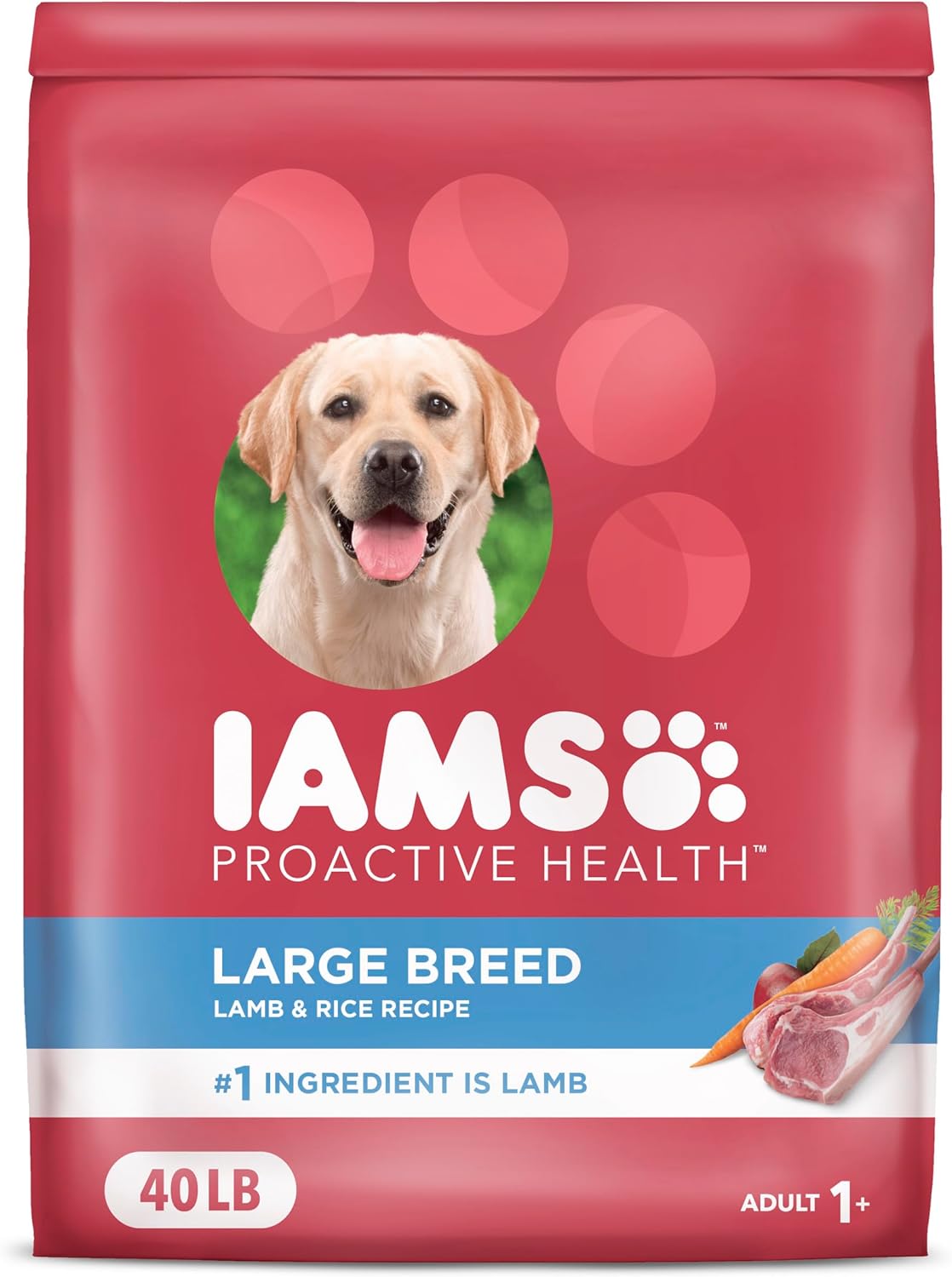 IAMS Proactive Health Large Breed Adult Dry Dog Food with Real Chicken, 15 lb. Bag