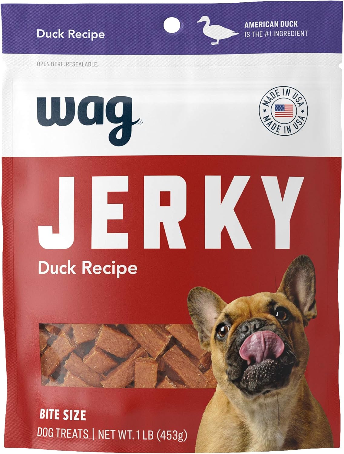 Amazon Brand - Wag Soft & Tender American Jerky Dog Treats – Turkey & Sweet Potato, 16 Ounce (Pack of 1)