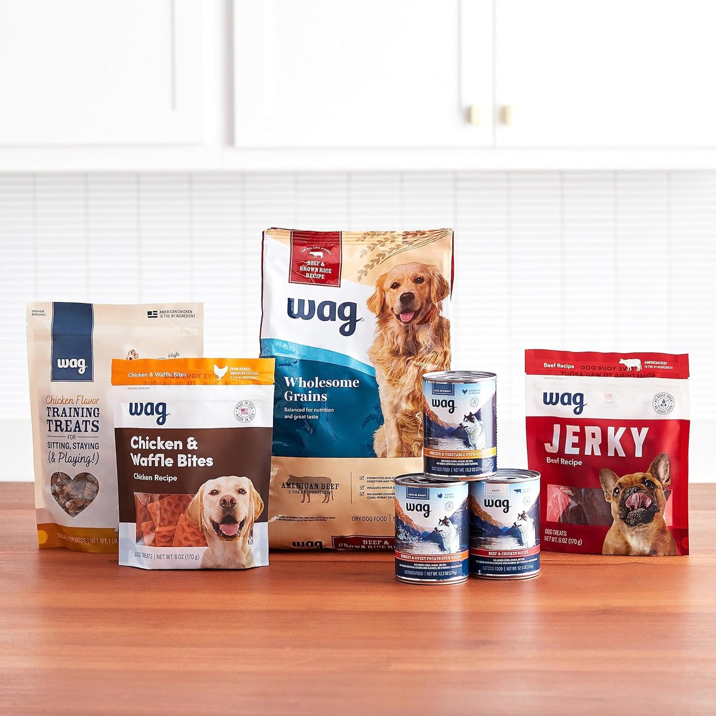 Amazon Brand - Wag Dog Treats Chicken and Waffle Bites