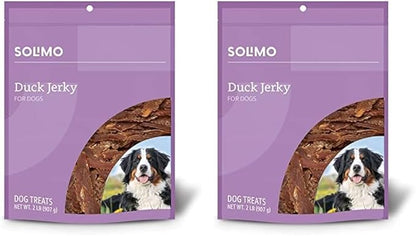 Amazon Brand - Solimo Sweet Potato & Duck Jerky Dog Treats, 2 pounds
