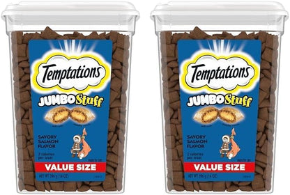 Temptations Jumbo Stuff Crunchy and Soft Cat Treats, Tasty Chicken Flavor, 14 oz. Tub