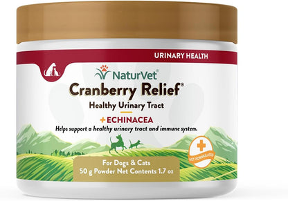 NaturVet – Cranberry Relief Plus Echinacea – Helps Support a Healthy Urinary Tract & Immune System – 60 Soft Chews