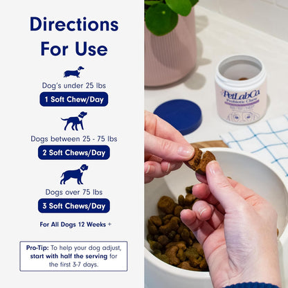 PetLab Co. Allergy & Immune Probiotics for Dogs, Support Seasonal Allergies, Gut & Digestive Health - Pork Flavor - 30 Soft Chews - Pack of 2
