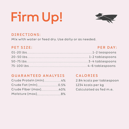 Diggin' Your Dog – Firm Up Pumpkin for Dogs & Cats – Fiber Supplement with Pumpkin & Apple Fiber for Cat & Dog Digestive Support – Made in USA, 4 oz