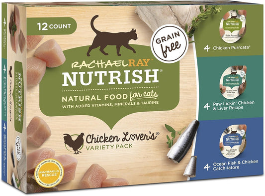 Rachael Ray Nutrish Natural Wet Cat Food, Tuna Purrfection Recipe, 2.8 Ounce Cup (Pack of 12), Grain Free (6303340281)