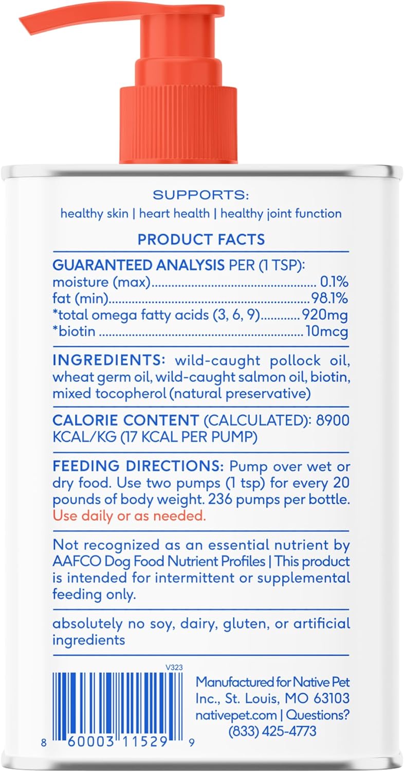Native Pet Omega 3 Fish Oil for Dogs & Cats