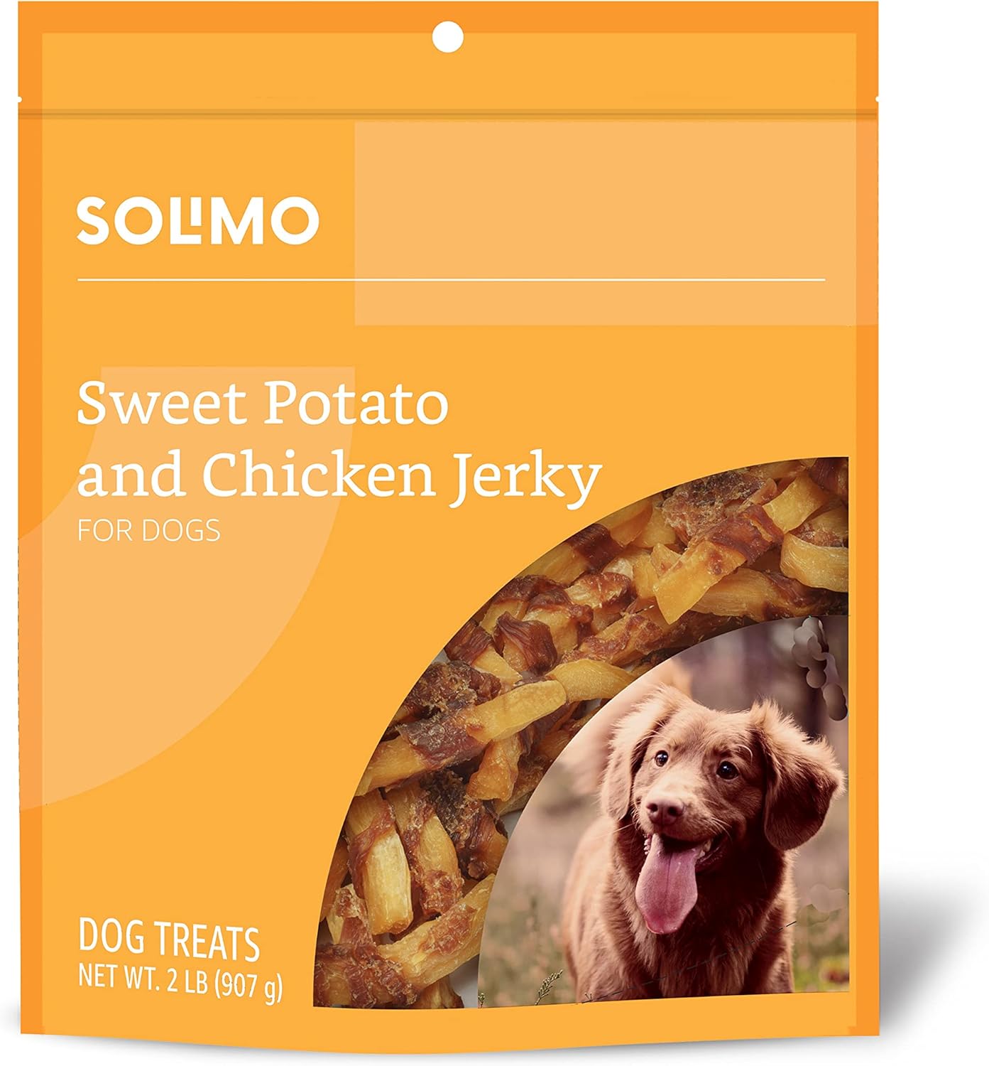 Amazon Brand - Solimo Sweet Potato & Duck Jerky Dog Treats, 2 pounds