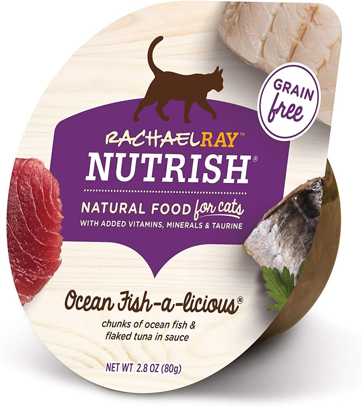 Rachael Ray Nutrish Natural Wet Cat Food, Tuna Purrfection Recipe, 2.8 Ounce Cup (Pack of 12), Grain Free (6303340281)