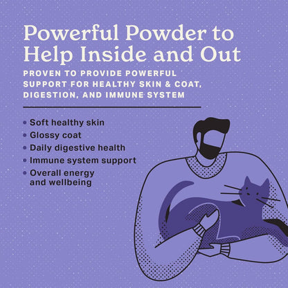 The Missing Link Feline Superfood Supplement Powder 6oz Bag, Veterinarian Formulated, Balanced Omega 3 & 6 for Healthy Skin & Coat, Digestion, Immunity & Overall Cat Health