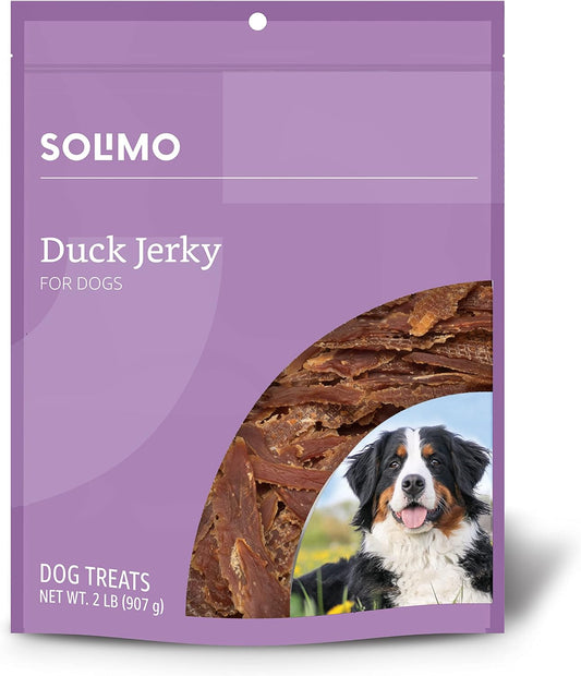 Amazon Brand - Solimo Sweet Potato & Duck Jerky Dog Treats, 2 pounds