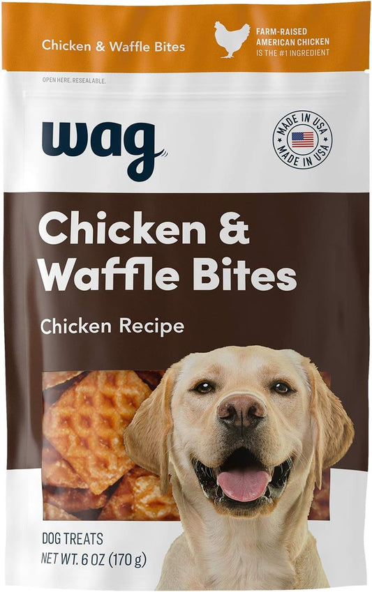 Amazon Brand - Wag Dog Treats Chicken and Waffle Bites