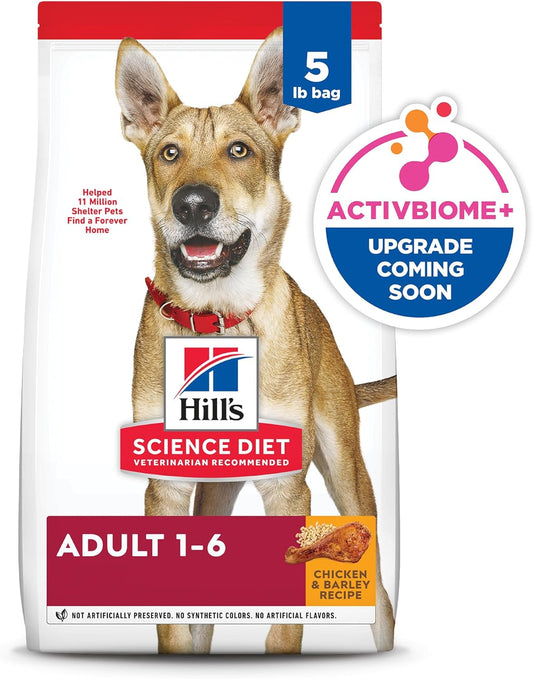 Hill's Science Diet Adult 1-6 Premium Nutrition Dry Dog Food, Chicken & Barley, 35 lb Bag (Pack of 1)
