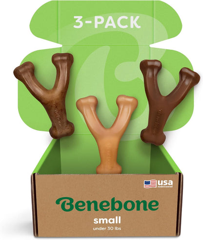Benebone Wishbone Durable Dog Chew Toy for Aggressive Chewers, Large