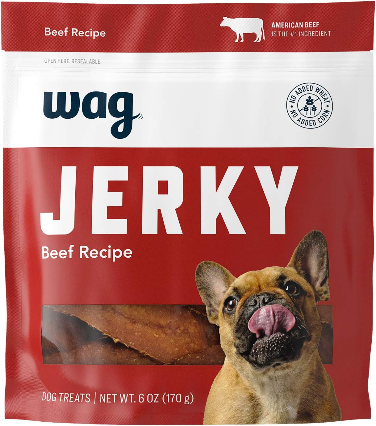 Amazon Brand - Wag Soft & Tender American Jerky Dog Treats – Turkey & Sweet Potato, 16 Ounce (Pack of 1)