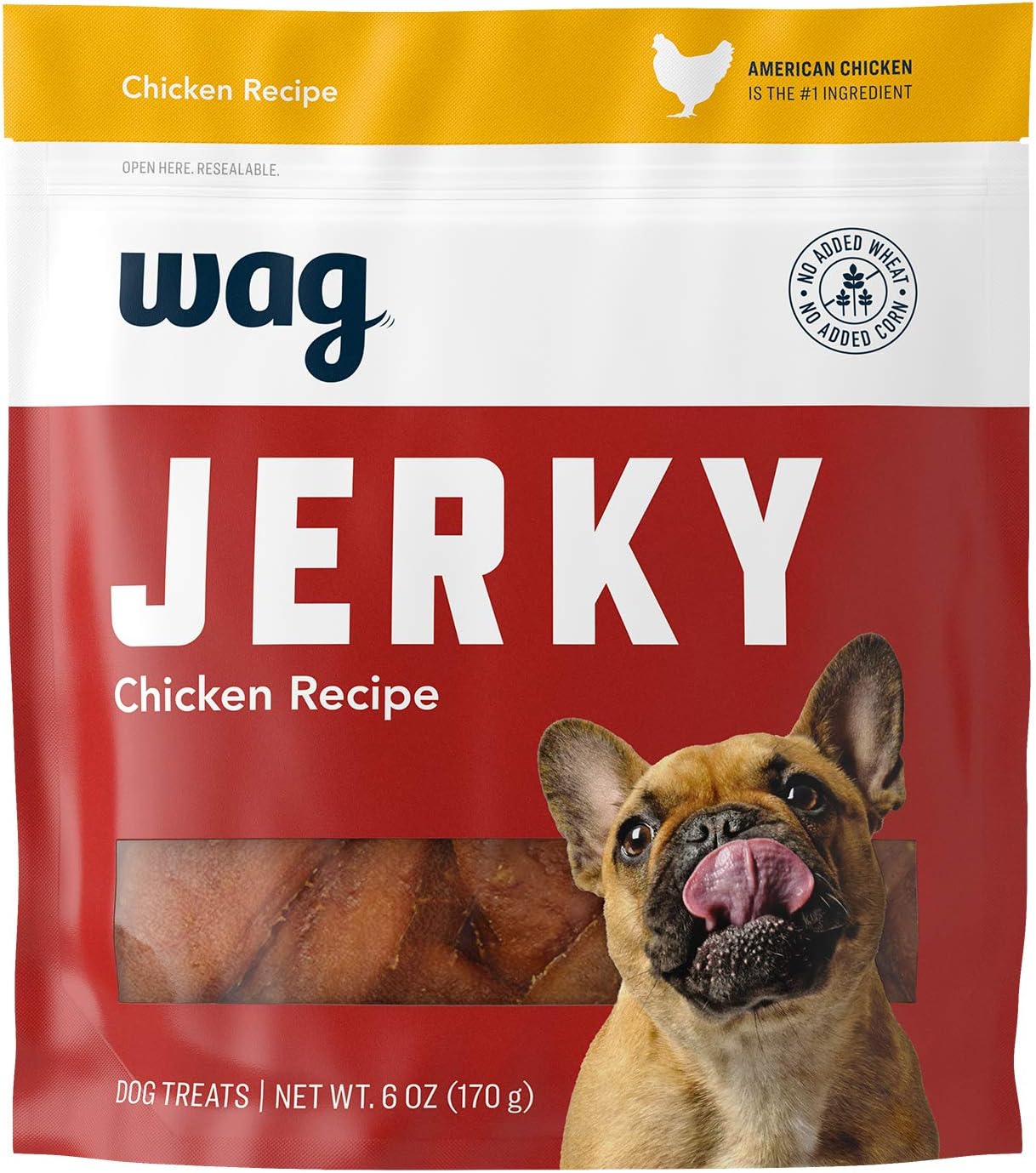 Amazon Brand - Wag Soft & Tender American Jerky Dog Treats – Turkey & Sweet Potato, 16 Ounce (Pack of 1)
