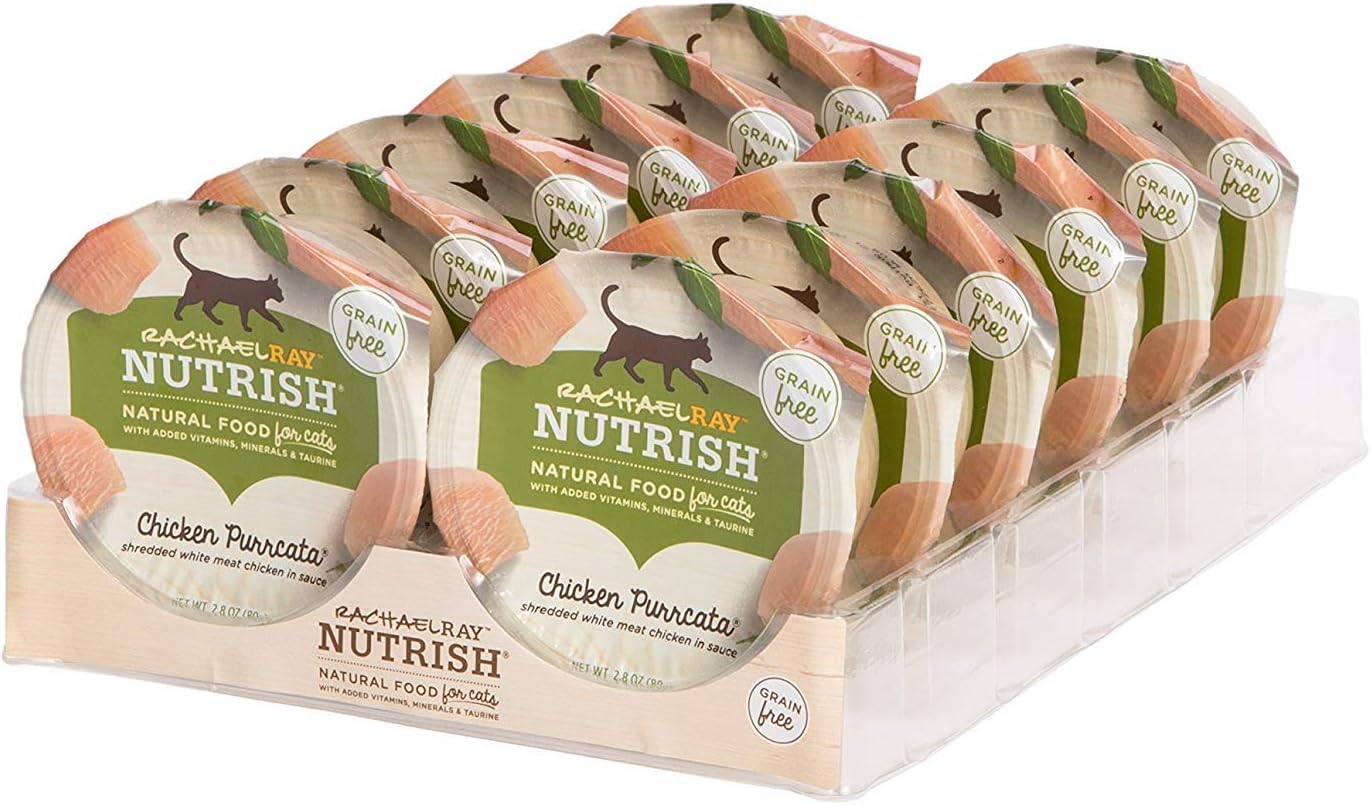 Rachael Ray Nutrish Natural Wet Cat Food, Tuna Purrfection Recipe, 2.8 Ounce Cup (Pack of 12), Grain Free (6303340281)