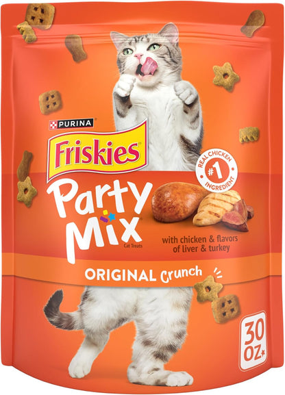 Purina Friskies Cat Treats, Party Mix Beachside Crunch - 30 oz. Pouch