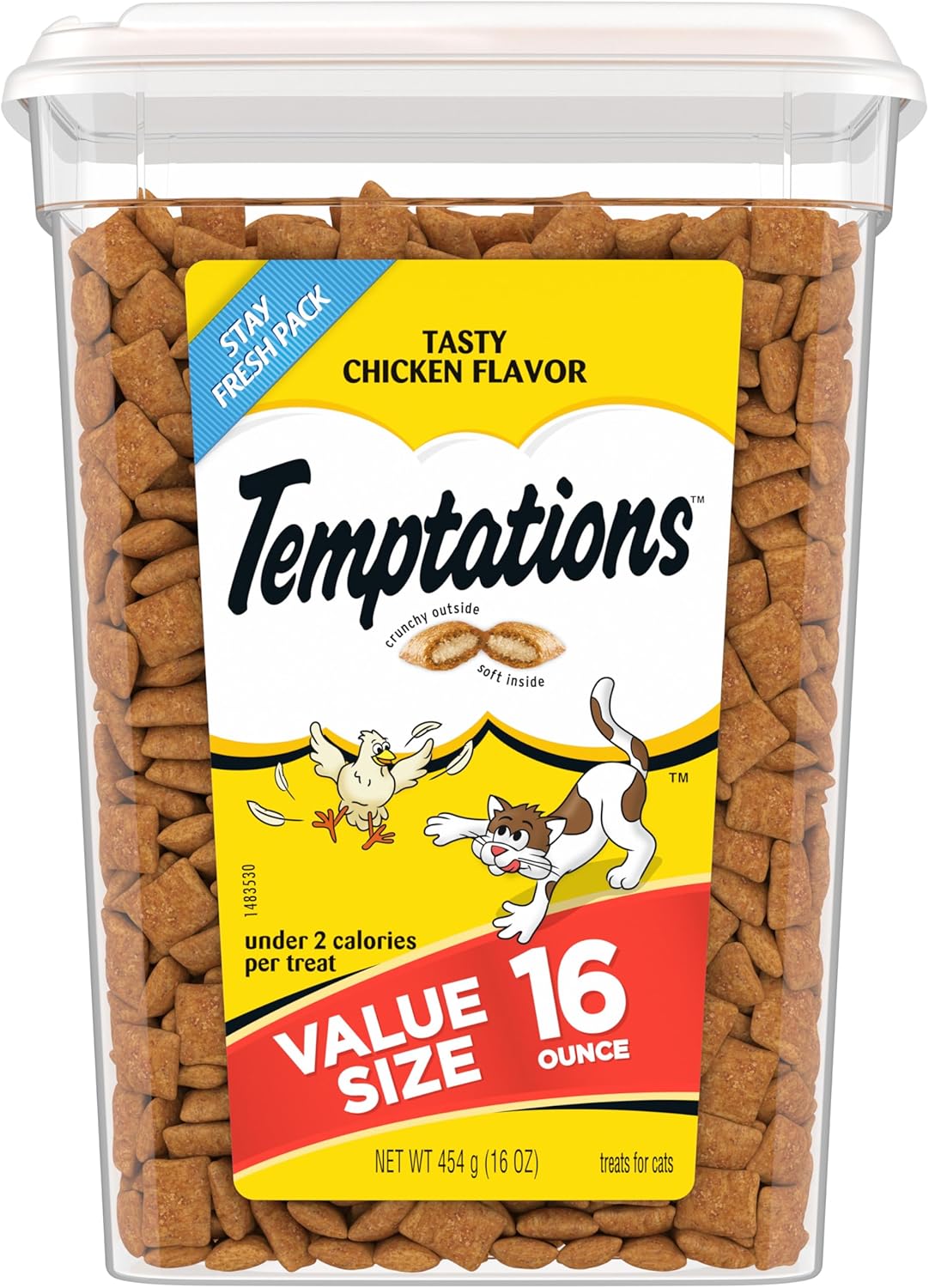 Temptations Classic Crunchy and Soft Cat Treats Tasty Chicken Flavor, 30 oz. Tub