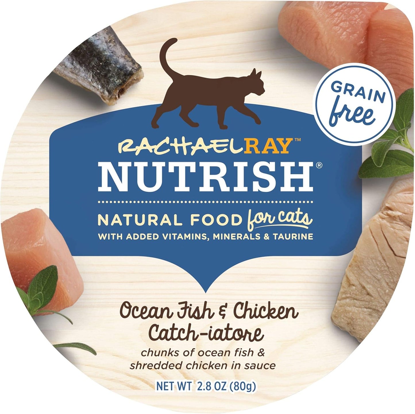 Rachael Ray Nutrish Natural Wet Cat Food, Tuna Purrfection Recipe, 2.8 Ounce Cup (Pack of 12), Grain Free (6303340281)