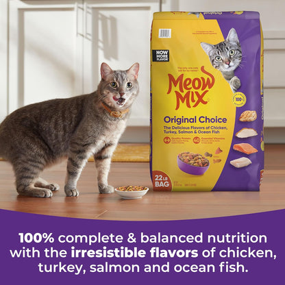 Meow Mix Original Choice Dry Cat Food, 22 Pound Bag
