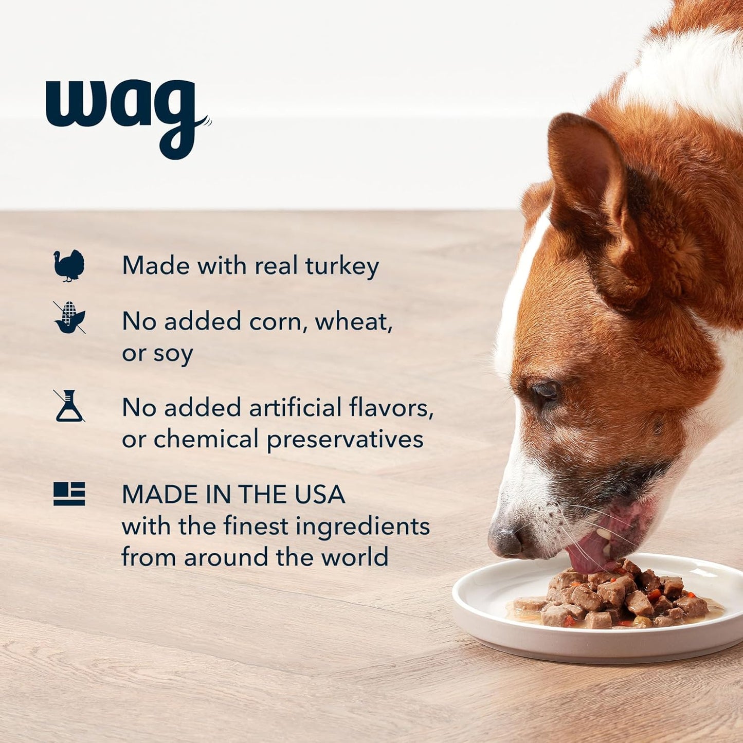 Amazon Brand - Wag Stew Canned Dog Food, Turkey & Sweet Potato Recipe, 13.2 oz Can (Pack of 12)