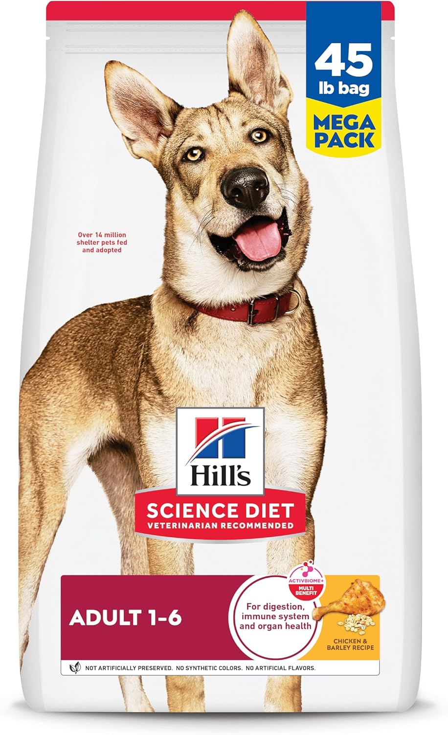 Hill's Science Diet Adult 1-6 Premium Nutrition Dry Dog Food, Chicken & Barley, 35 lb Bag (Pack of 1)