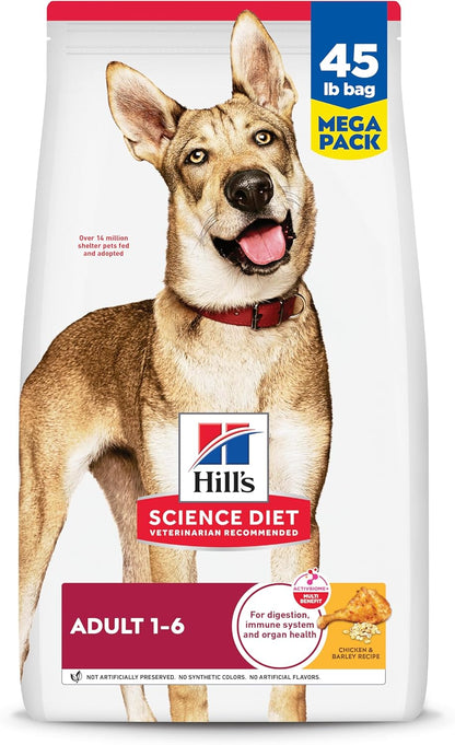Hill's Science Diet Adult 1-6 Premium Nutrition Dry Dog Food, Chicken & Barley, 35 lb Bag (Pack of 1)