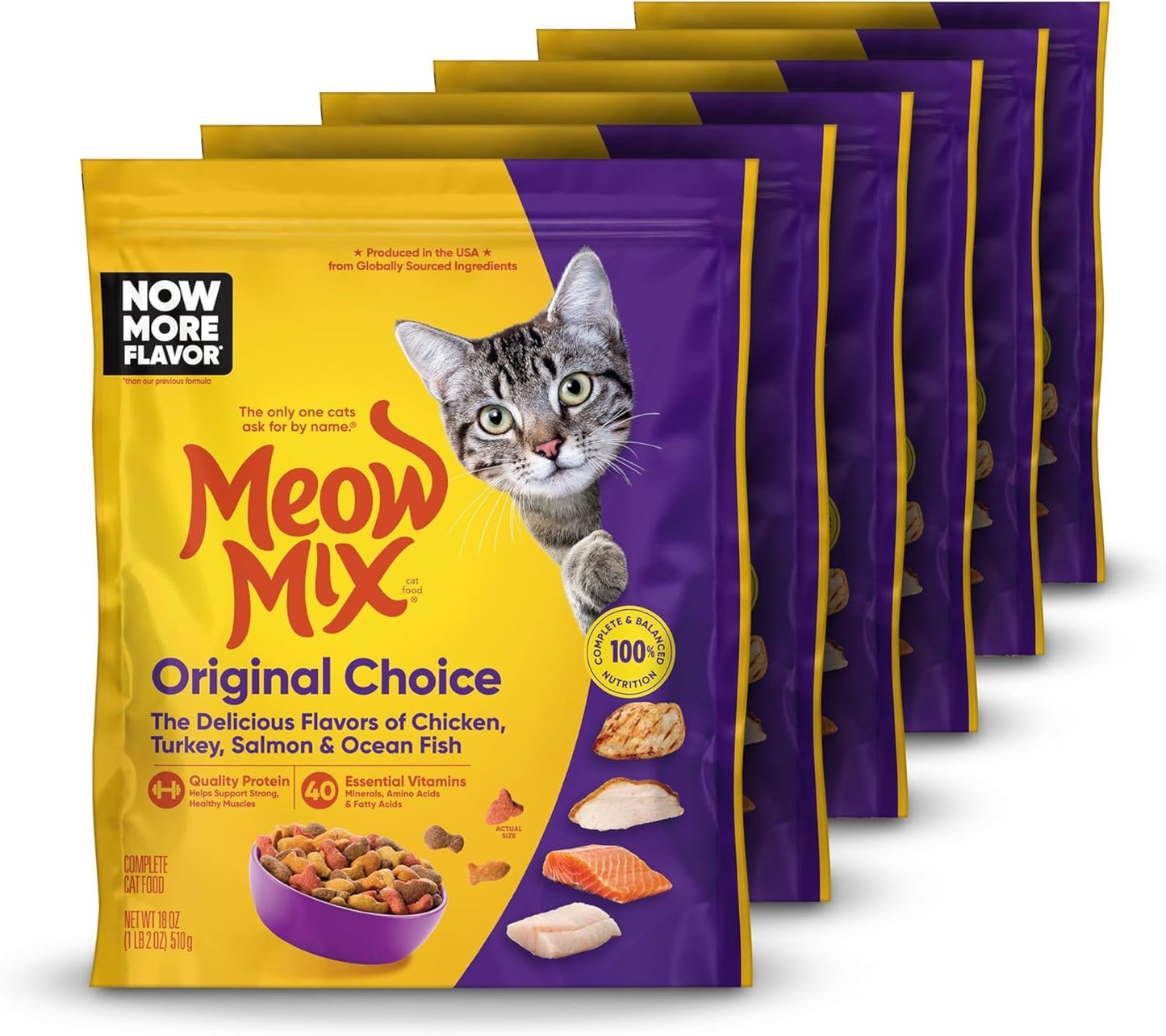 Meow Mix Original Choice Dry Cat Food, 22 Pound Bag