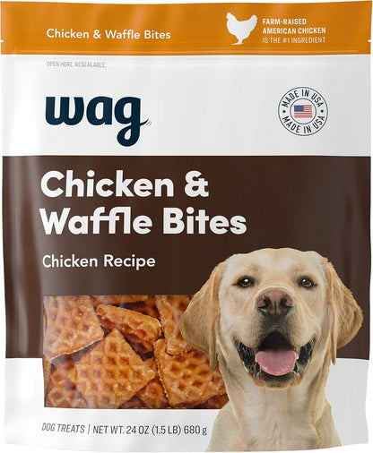 Amazon Brand - Wag Dog Treats Chicken and Waffle Bites