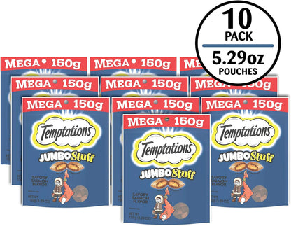 Temptations Jumbo Stuff Crunchy and Soft Cat Treats, Tasty Chicken Flavor, 14 oz. Tub