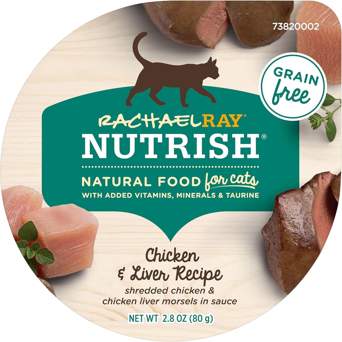 Rachael Ray Nutrish Natural Wet Cat Food, Tuna Purrfection Recipe, 2.8 Ounce Cup (Pack of 12), Grain Free (6303340281)