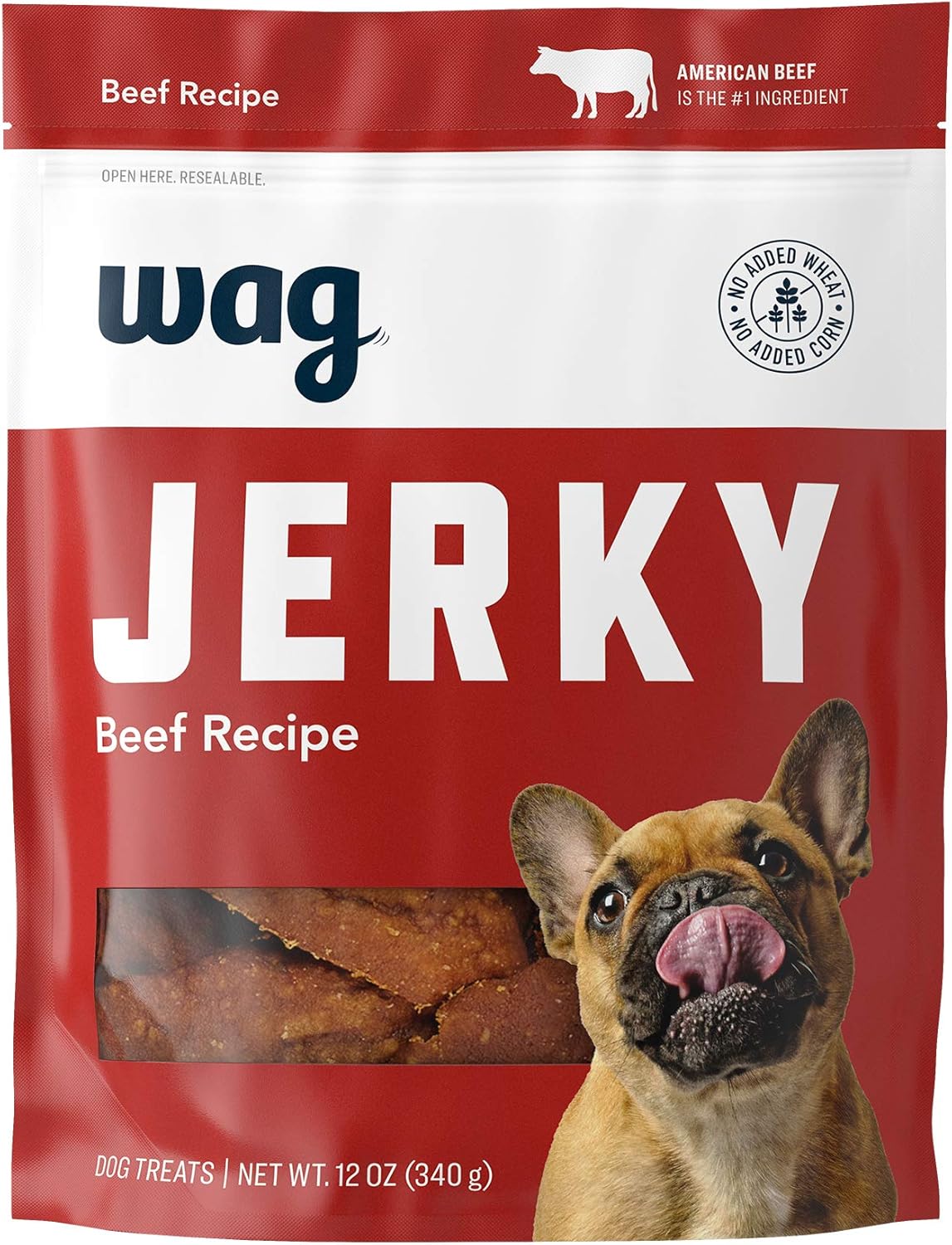 Amazon Brand - Wag Soft & Tender American Jerky Dog Treats – Turkey & Sweet Potato, 16 Ounce (Pack of 1)