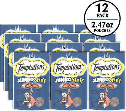 Temptations Jumbo Stuff Crunchy and Soft Cat Treats, Tasty Chicken Flavor, 14 oz. Tub