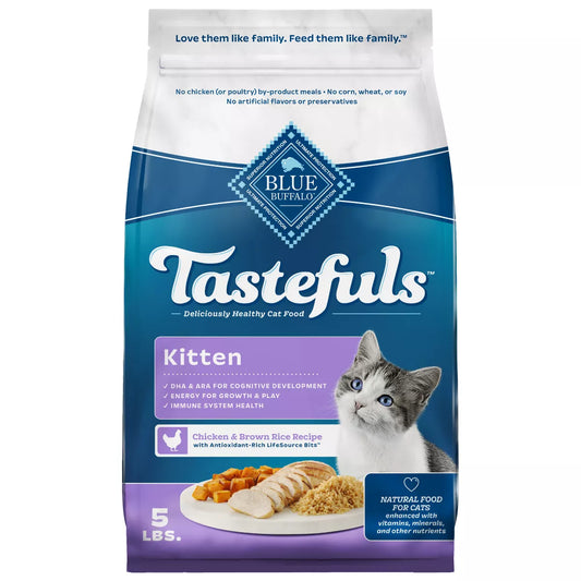 Blue Buffalo Tastefuls Kitten Natural Dry Cat Food, Chicken 7lb bag